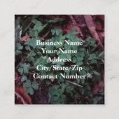 Cute White Puppy Dog Shamrocks Clovers Green Vierkante Visitekaartje (Achterkant)