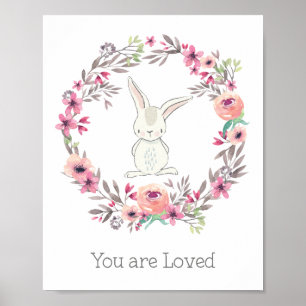 Cute White Rabbit waar je van houdt Poster
