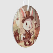 Cute White Rabbit Wonderland Whimsical Timekeeper (devant)