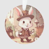 Cute White Rabbit Wonderland Whimsical Timekeeper (devant)