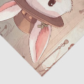 Cute White Rabbit Wonderland Whimsical Timekeeper Tissuepapier (Detail)