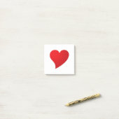 Cute white red big Heart chic Valentijnsdag Post-it® Notes (Op bureau)