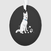 Cute White Siberian Husky - Sweet White Snow Dog (devant)