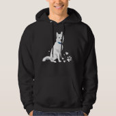 Cute White Siberian Husky - Sweet White Snow Dog Hoodie (Voorkant)