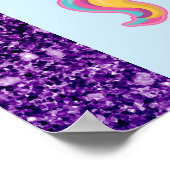 Cute White Unicorns Magical Mama & Baby Poster (Hoek)