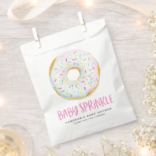 Cute White Waterverf Donut Baby Sprinkle Bedankzakje