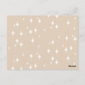 Cute White Whale Baby shower Beige Invitation (Dos)