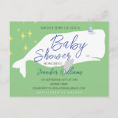 Cute White Whale Baby shower Invitation (Devant)