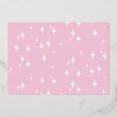 Cute White Whale Girl Baby shower Roze uitnodiging (Achterkant)