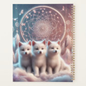 Cute White Wolf Pups et Dreamcatcher (Dos)