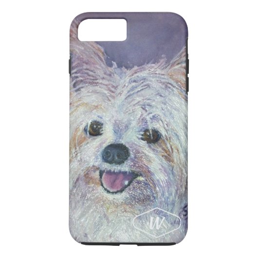 CUTE WHITE YORKIE MIX Case-Mate iPhone CASE (Achterkant)