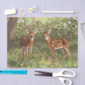 Cute Whitetail Deer Twin Fawns Tissuepapier (Craft)
