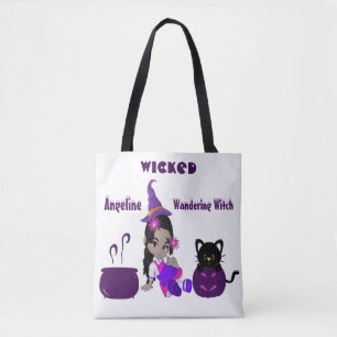 Cute Wicious Wandering Witch Personalized Hallowee Draagtas