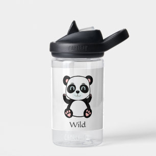 Cute Wild Baby Panda Beer op White Waterfles