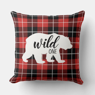 Cute Wild One Beer Flannel Pset Pattern Kussen