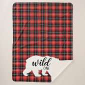 Cute Wild One Country Bear Plaid Flannel Motif (Devant)