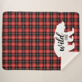 Cute Wild One Country Bear Plaid Flannel Motif (Devant (Horizontal))