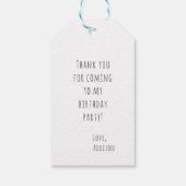 Cute Wild One First Birthday Tiger Black White Cadeaulabel (Achterkant)