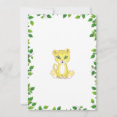 Cute Wild One Leopard 1er Anniversaire Invitation (Dos)
