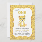 Cute Wild One Leopard 1er Anniversaire Invitation (Devant)