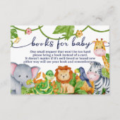 Cute Wild One Oerwoud Baby shower Book Request Informatiekaartje (Voorkant)