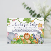 Cute Wild One Oerwoud Baby shower Book Request Informatiekaartje (Staand voorkant)
