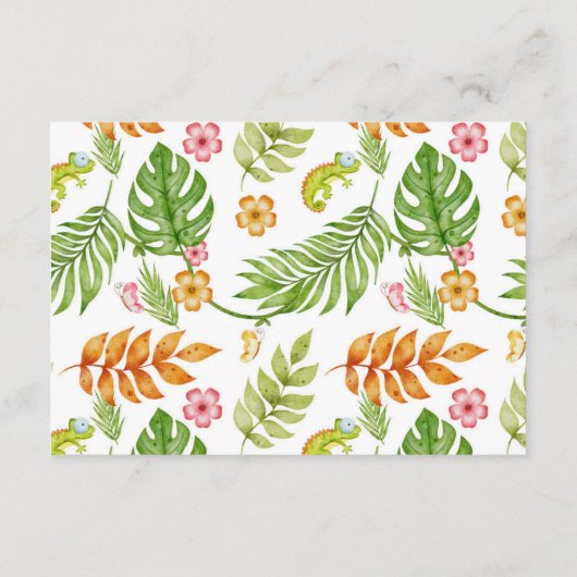 Cute Wild One Oerwoud Baby shower Book Request Informatiekaartje (Achterkant)