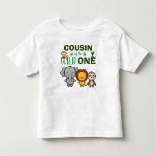 Cute Wild One Oerwoud Safari Animal neef Zoo Kinder Shirts