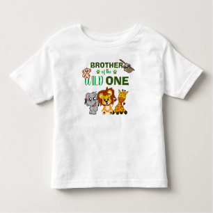 Cute Wild One Oerwoud Safari Animals First Birthda Kinder Shirts