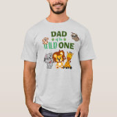 Cute Wild One Oerwoud Safari Zoo Animal Dad T-Shir T-shirt (Voorkant)