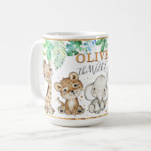 Cute Wild One Safari Animal Anniversaire Café Mug (Devant gauche)