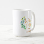 Cute Wild One Safari Animal Birthday Coffee Mug (Devant droit)