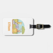 Cute Wild Safari Animals Kinder Bagagelabel (Voorkant horizontaal)