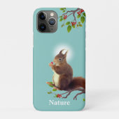 Cute Wild Squirrel & Editable Text Case-Mate iPhone Case (Achterkant)
