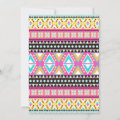 Cute Wild Teepee Birthday Party Custom RSVP Kaart (Achterkant)