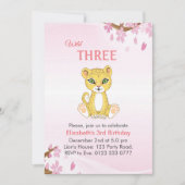Cute Wild Three Leopard 3e Invitation d'anniversai (Devant)