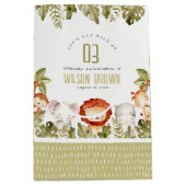 Cute Wild Tropical Safari Animals Veerdag Medium Cadeauzakje (Voorkant)