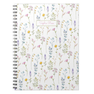 Cute Wildflower Pattern Notitieboek