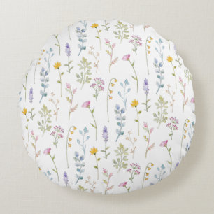 Cute Wildflower Pattern Rond Kussen