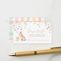 Cute Wildflower Weide Konijn Baby Luier Raffle 