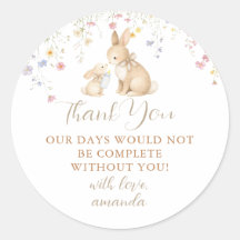 Cute Wildflower Weide Konijn Baby Shower