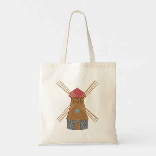 Cute Windmill Canvas tas (Achterkant)