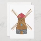 Cute Windmill Kaart (Voorkant / Achterkant)