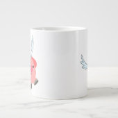 Cute Winged Cartoon Pig Extra Grote Beker (Voorkant)
