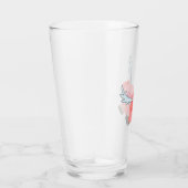 Cute Winged Cartoon Pig Glas (Rechts)