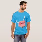 Cute Winged Cartoon Pig T-Shirt (Voorkant volledig)