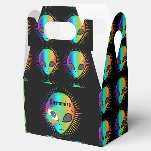 Cute Winking Alien Head Thunder_Cove Bedankdoosjes (Geopend)