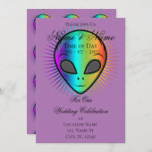 Cute Winking Alien Head Thunder_Cove Kaart (Voorkant / Achterkant)