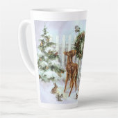 Cute Winter Animals Latte Mok (Linkerhoek)