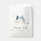 Cute Winter Arctic Wolf Baby Shower Bedankzakje (Voorkant)